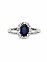 Anello Donna Oro Donna in Oro bianco Zaffiri+Diamanti LAZ12077.005